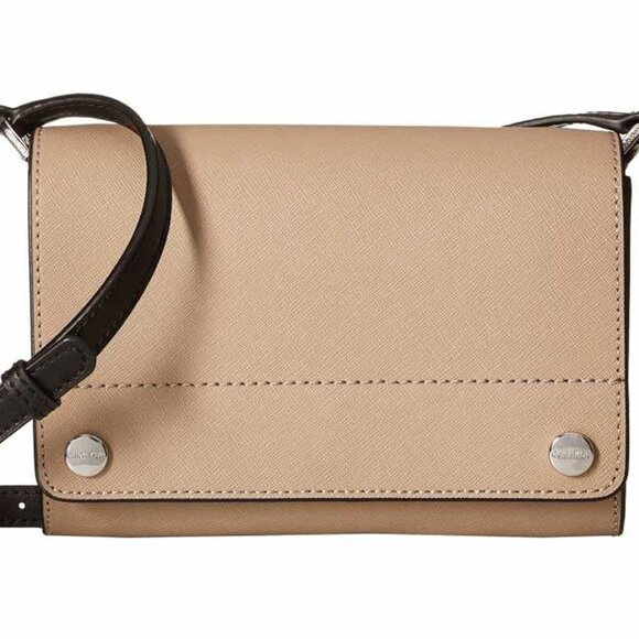 H53 Susan Saffiano Leather Flap Crossbody Handbag - Picture 1 of 5